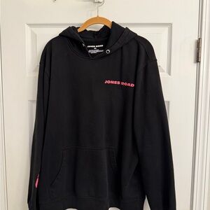 Jones Road Black and Pink Women’s Hoodie Sweater with front kangaroo pocket